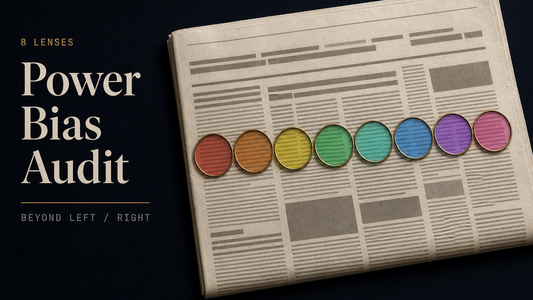 Power Bias Audit — 8 epistemic lenses on the news